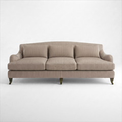 Felix 4 seater sofa in Narrow Chocolate Stripes