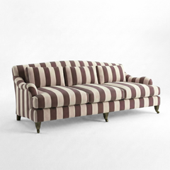 Felix 4 seater sofa in Chocolate Stripes