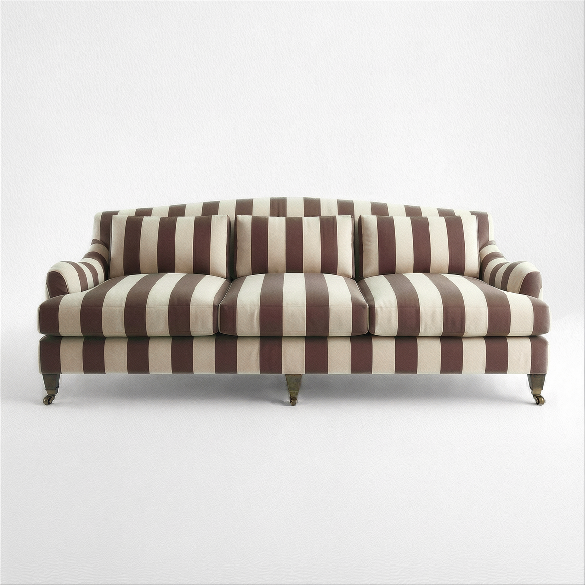 Felix 4 seater sofa in Chocolate Stripes