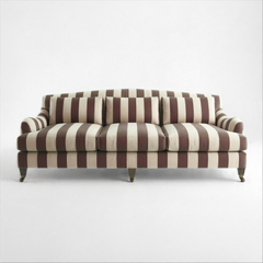 Felix 4 seater sofa in Chocolate Stripes