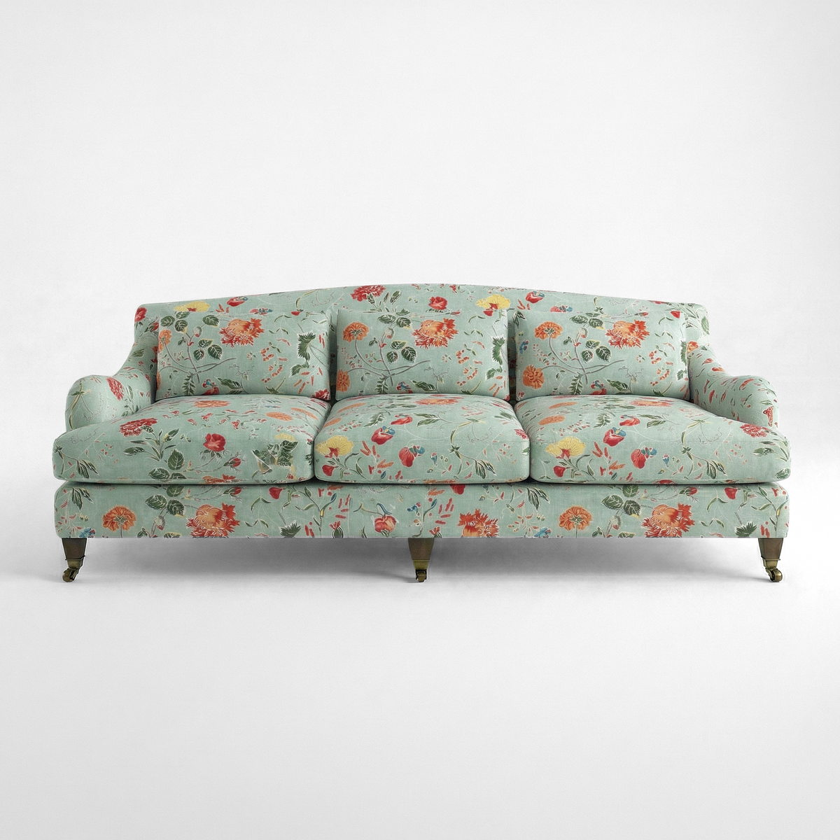 Felix 4 seater sofa in Natural Linen Wildwood Duck Egg