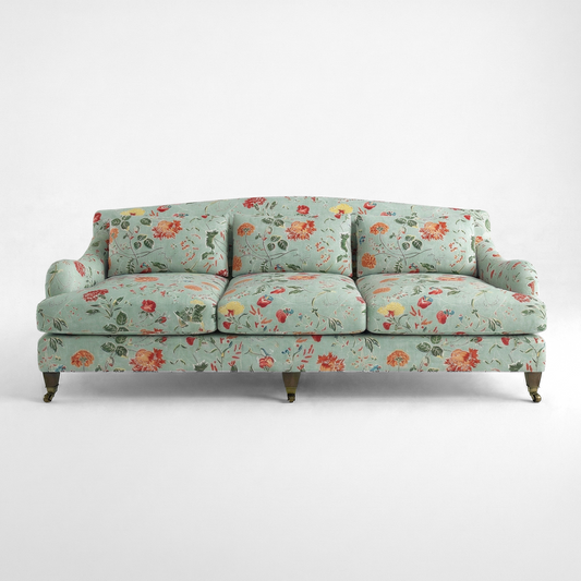 Felix 4 seater sofa in Natural Linen Wildwood Duck Egg