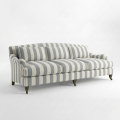 Felix 4 seater sofa in Garden Grey Stripes