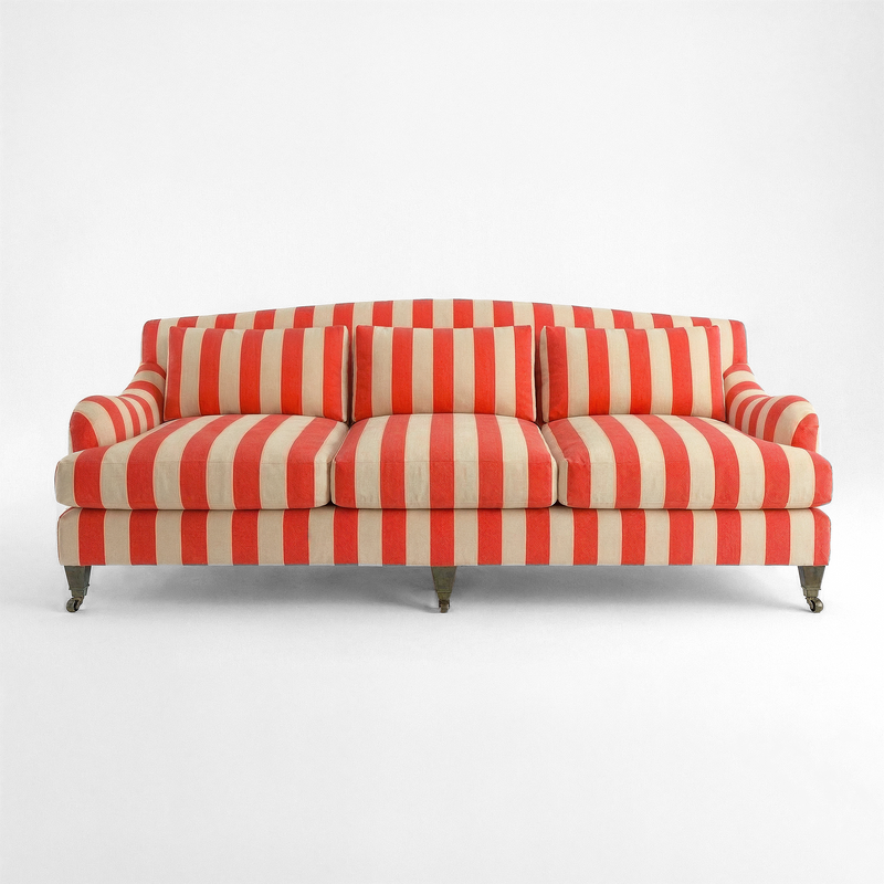 Felix 4 seater sofa in Petunia Stripes