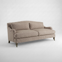 Felix 3 seater sofa in Narrow Chocolate Stripes