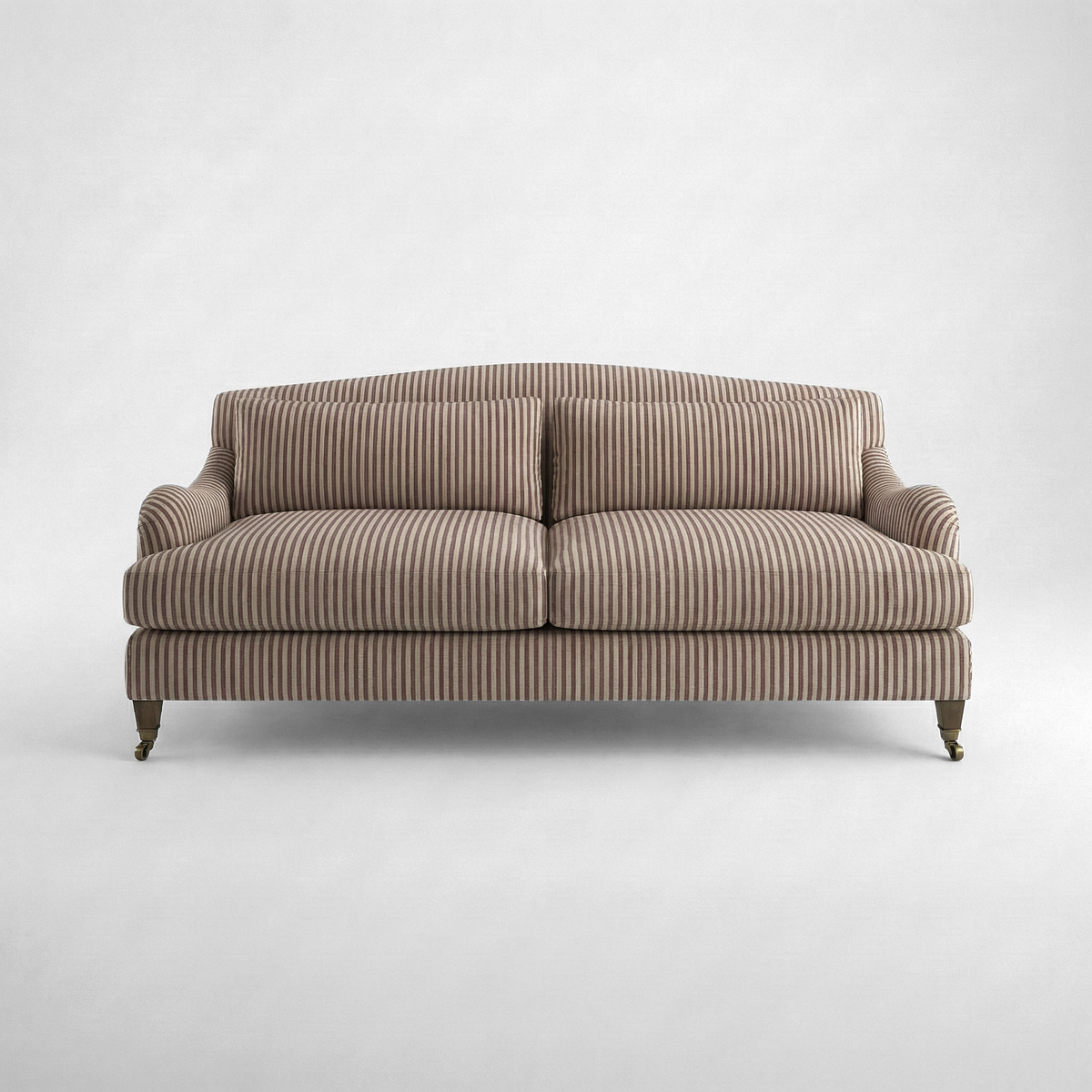 Felix 3 seater sofa in Narrow Chocolate Stripes