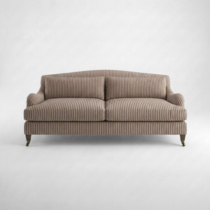 Felix 3 seater sofa in Narrow Chocolate Stripes