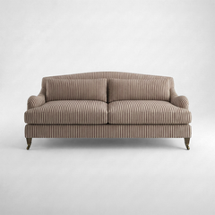 Felix 3 seater sofa in Narrow Chocolate Stripes