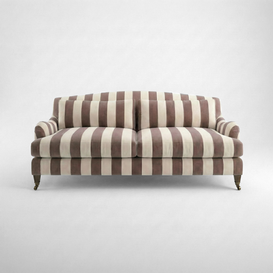 Felix 3 seater sofa in Chocolate Stripes