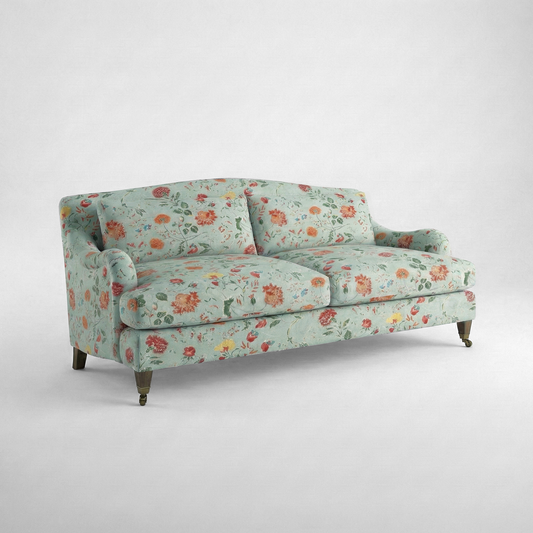 Felix 3 seater sofa in Natural Linen Wildwood Duck Egg