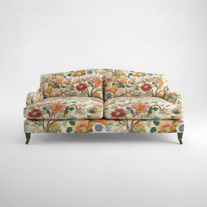 Felix 3 seater sofa in Magnolia Cream Blue with Velvet Trim