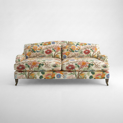 Felix 3 seater sofa in Magnolia Cream Blue with Velvet Trim