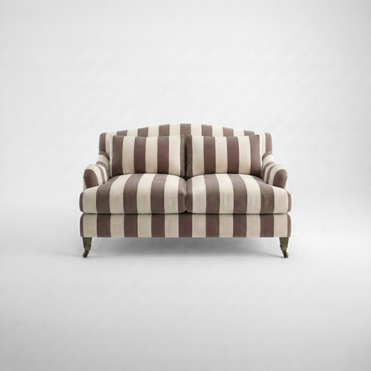 Felix 2 seater sofa in Chocolate Stripes
