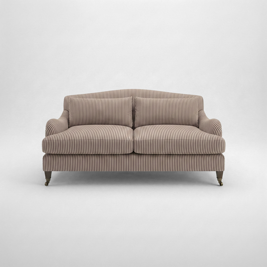 Felix 2.5 seater sofa in Narrow Chocolate Stripes