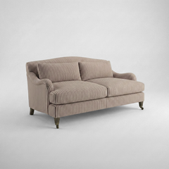 Felix 2.5 seater sofa in Narrow Chocolate Stripes