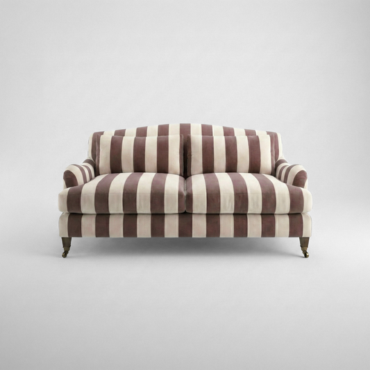 Felix 2.5 seater sofa in Chocolate Stripes