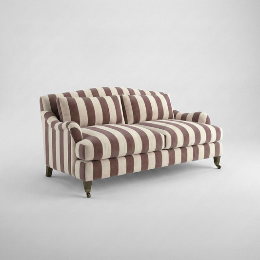 Felix 2.5 seater sofa in Chocolate Stripes