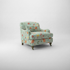 Felix Armchair with Fixed Back in Wildwood Duck Egg