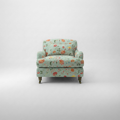 Felix Armchair with Fixed Back in Wildwood Duck Egg