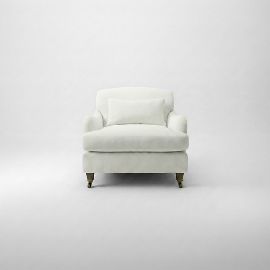 Felix Armchair with Fixed Back in Designers Guild Putty