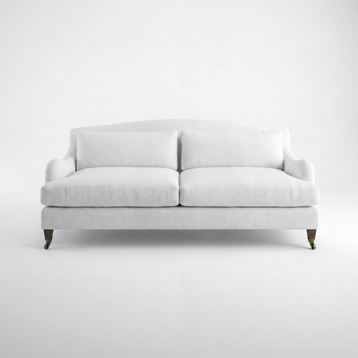 Felix Fixed Cover 3 seater sofa with Box Edge Cushion in Customer's Own Material - Made to Order