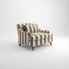 Felix Loveseat in Chocolate Stripes