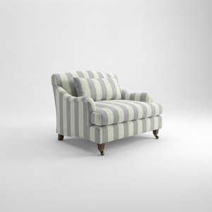 Felix Loveseat in Garden Grey Stripes