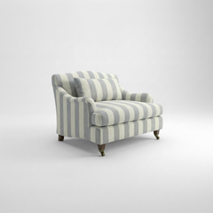 Felix Loveseat in Garden Grey Stripes