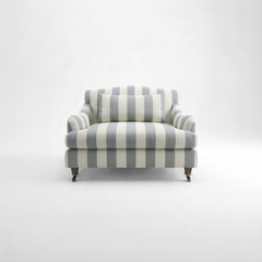 Felix Loveseat in Garden Grey Stripes
