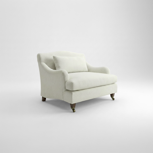 Felix Loveseat in Cotton Linen Cool Coconut