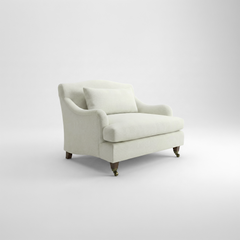 Felix Loveseat in Cotton Linen Cool Coconut