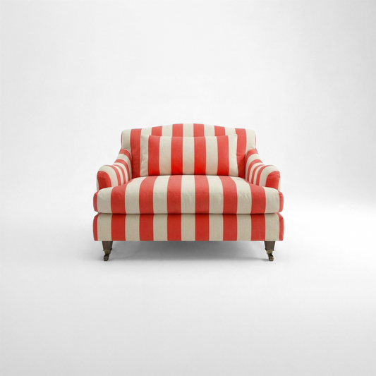 Felix Loveseat in Petunia Stripes