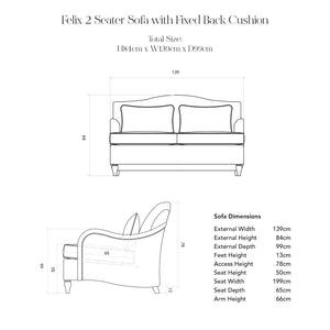 Felix LC 2 Seater dimensions