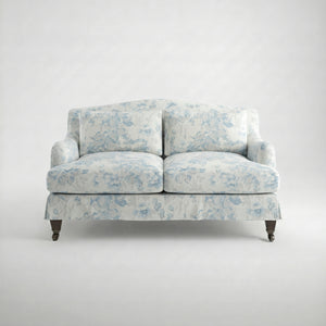 Felix Loose Cover 2 Seater Sofa in Midsummer Faded Blue - Made to Order