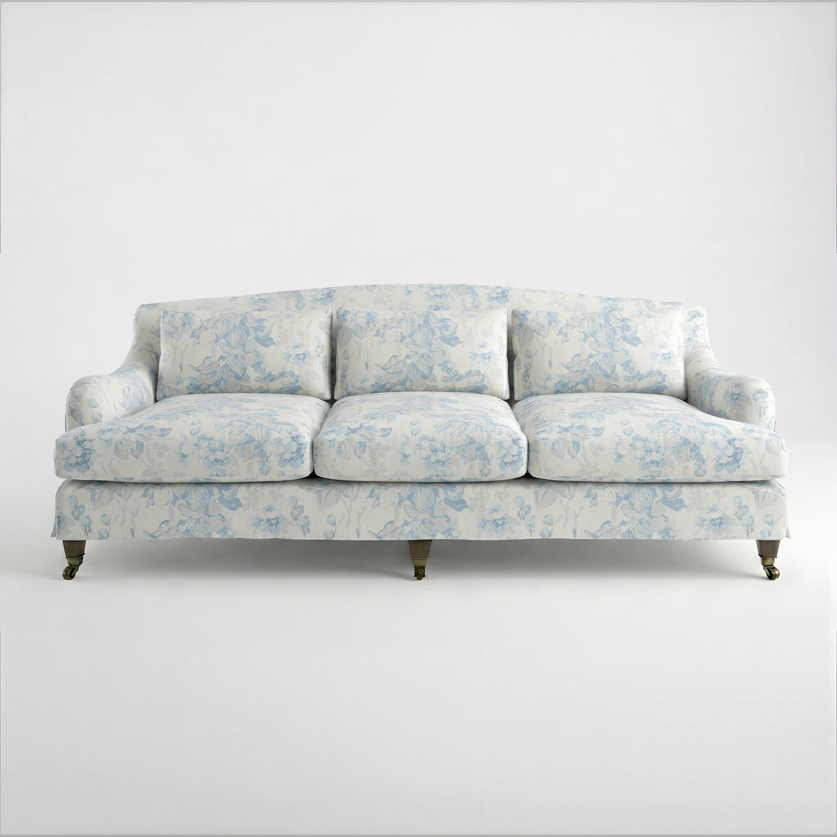 Felix Loose Cover 4 Seater Sofa in Midsummer Faded Blue - Made to Order