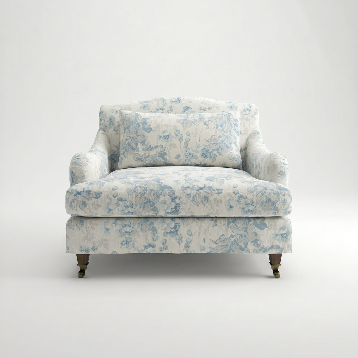 Felix Loose Cover Loveseat in Midsummer Faded Blue - Made to Order