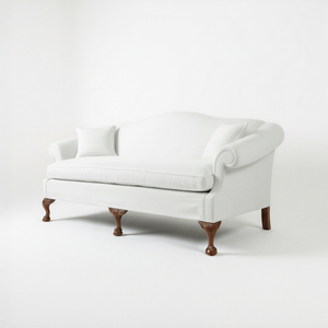 Henrietta Sofa in Cotton Linen Snow Drop - Made to Order