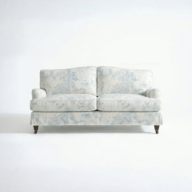 Isobel Loose Cover 2.5 Seater Sofa in Midsummer Faded Blue - Made to Order