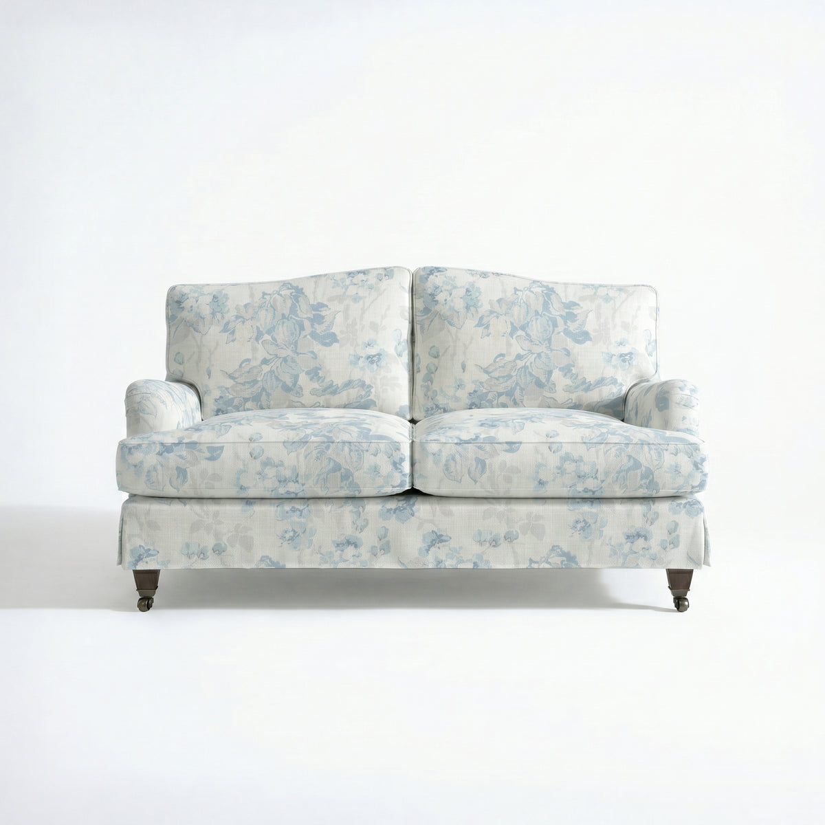 Isobel Loose Cover 2 Seater Sofa in Midsummer Faded Blue - Made to Order