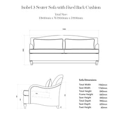 Isobel 3 seater sofa in Cotton Linen Sunflower