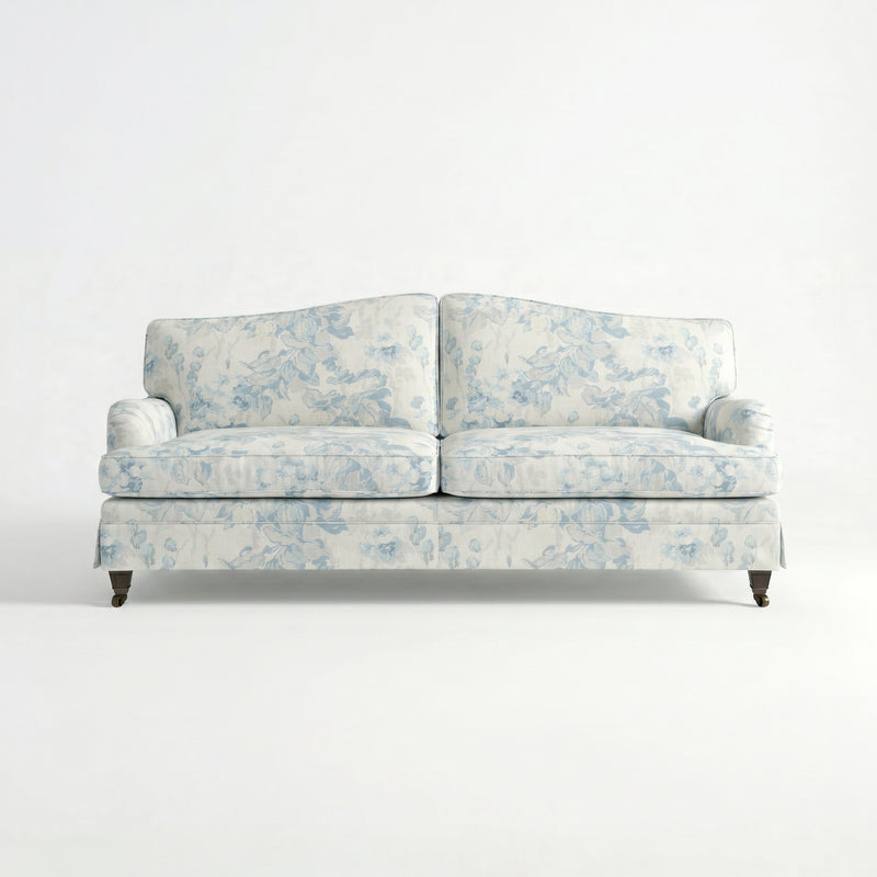 Isobel Loose Cover 3 Seater Sofa in Midsummer Faded Blue - Made to Order
