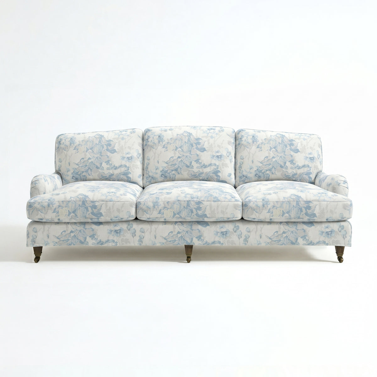 Isobel Loose Cover 4 Seater Sofa in Midsummer Faded Blue - Made to Order