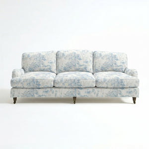 Isobel Loose Cover 4 Seater Sofa in Midsummer Faded Blue - Made to Order