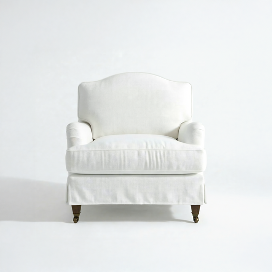 Isobel Loose Cover Armchair with Box Edge Cushion in Customer's Own Material - Made to Order