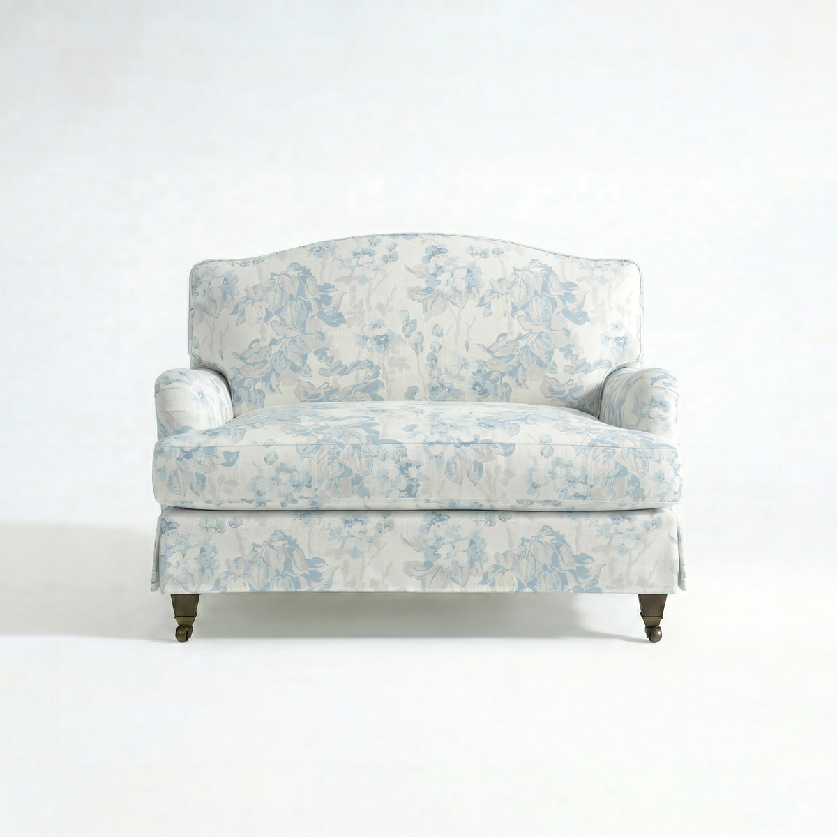 Isobel Loose Cover Loveseat in Midsummer Faded Blue - Made to Order