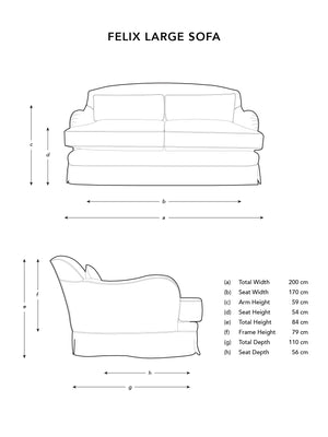 Felix Large Sofa in Boho Denim
