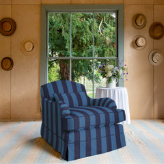 Felix Armchair in Coastal Blue Stripe
