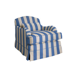 Felix Armchair in in Cornish Blue Stripe