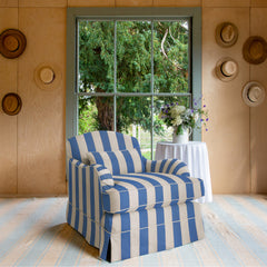 Felix Armchair in in Cornish Blue Stripe