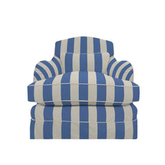 Felix Armchair in in Cornish Blue Stripe